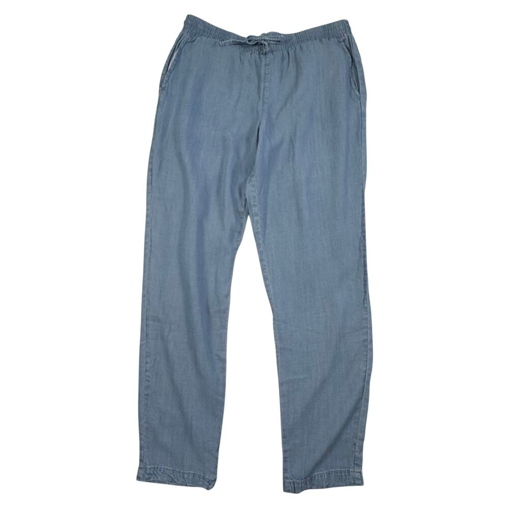 Catherine Malandrino Chambray Pants Women's PM Blue Casual Resortwear NWT
